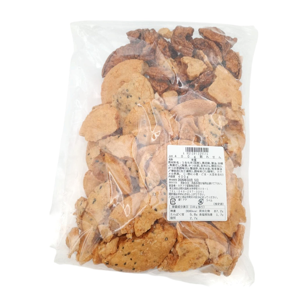 天然生活 割れ醤油煎餅 (400g) 3種